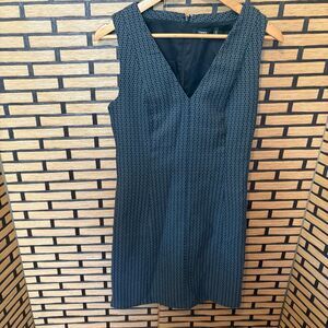 Theory Easy V‎ Shadow Jacquard Sleeveless Shift Dress Size 6